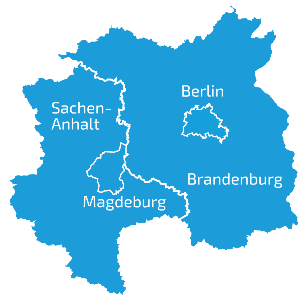 Einsatzgebiete für Wasserschäden in  Berlin, Brandenburg, Magdeburg und Sachen-Anhalt